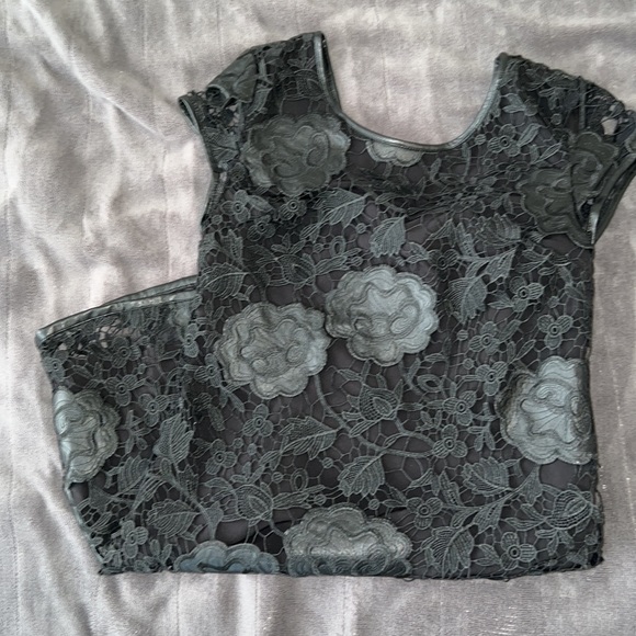 LEATHER DETAILED FLOWERED BEAUTIFUL DRESS - Picture 2 of 11